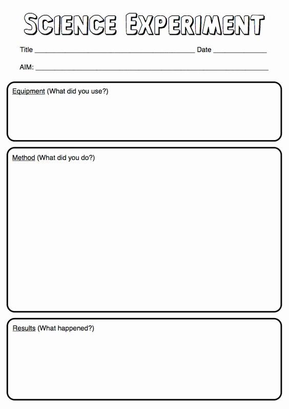 Science Fair Project Template Word Unique Science Experiment Template for Kids School