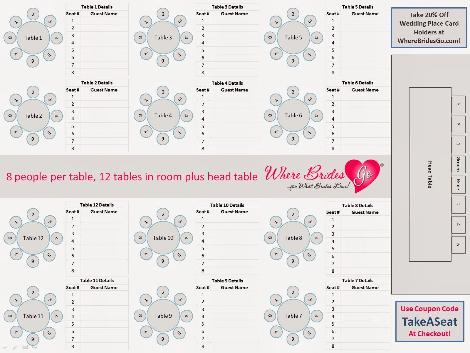 Seating Chart Wedding Template Free Best Of Seating Chart for Wedding Reception Template