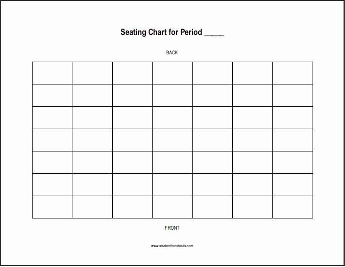 Seating Charts Templates for Classrooms Fresh Free Printable Horizontal Classroom Seating Chart