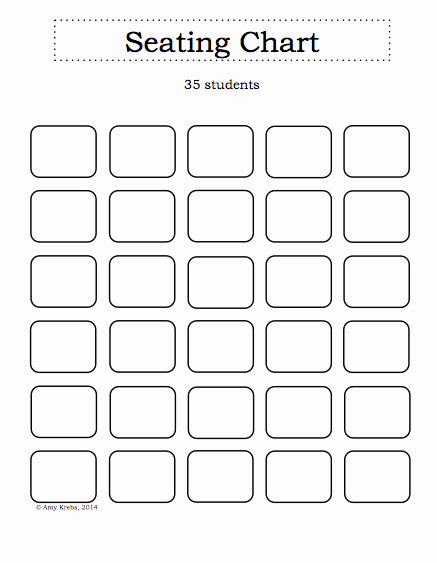 Seating Charts Templates for Classrooms Unique Blank Classroom Seating Chart Seating Chart