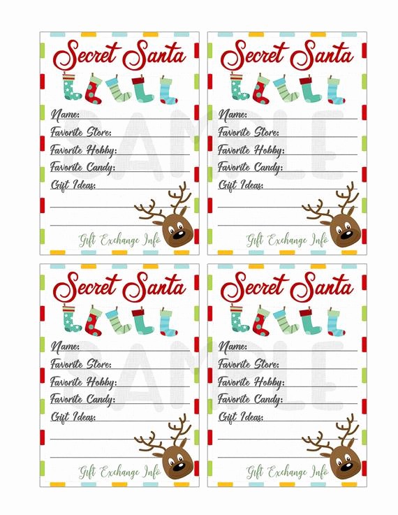 Secret Santa List for Work New Secret Santa Gift Exchange Printable Pdf Christmas Party