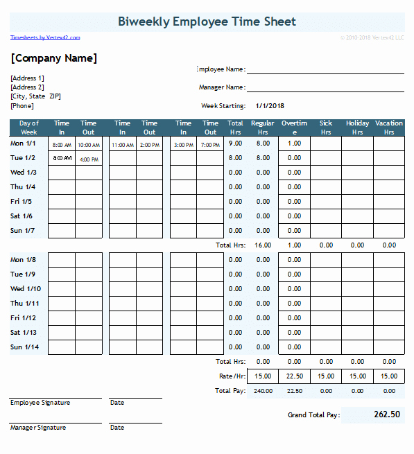 Semi Monthly Timesheet Template Excel Luxury Time Sheet Template for Excel Timesheet Calculator