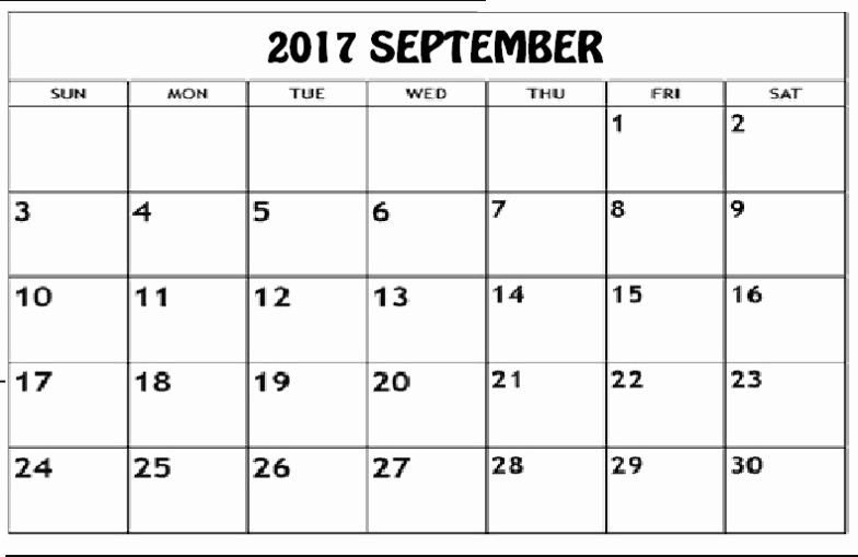 September 2017 Printable Calendar Word Awesome Free September 2017 Printable Calendar Editable Pdf Word