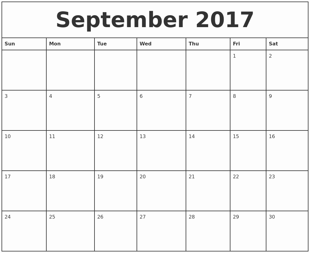 September 2017 Printable Calendar Word Lovely September 2017 Printable Calendar Template Holidays
