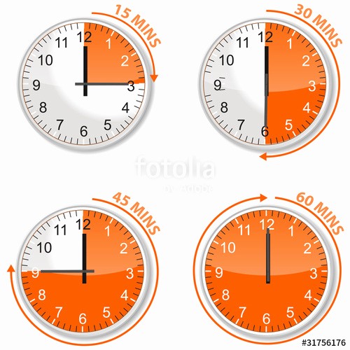 Set A 15 Min Timer New &quot;set Of orange Timer 15 30 45 and 60 Minutes&quot; Fichier