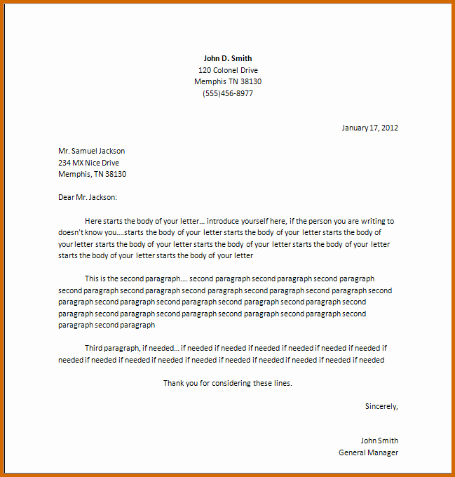 Set Up A Business Letter Awesome 13 How to Set Up A Letter format