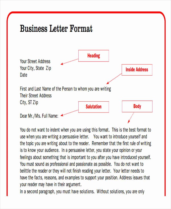 Set Up A Business Letter Unique Business Letter format – Download Samples Of Business