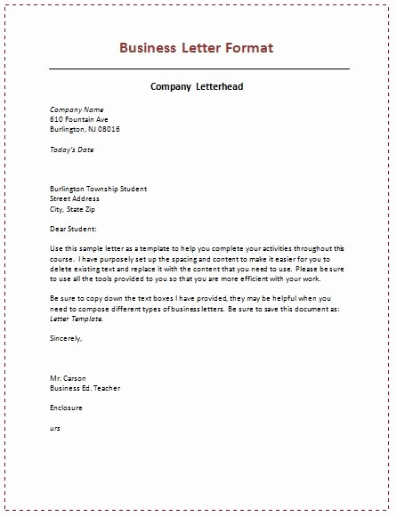 Set Up A Business Letter Unique Business Letter format