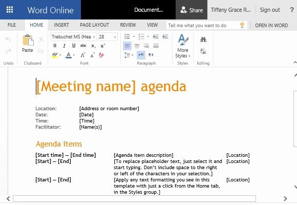 Setting Up A Meeting Agenda Unique How to Create Business Meeting Agenda In Microsoft Word