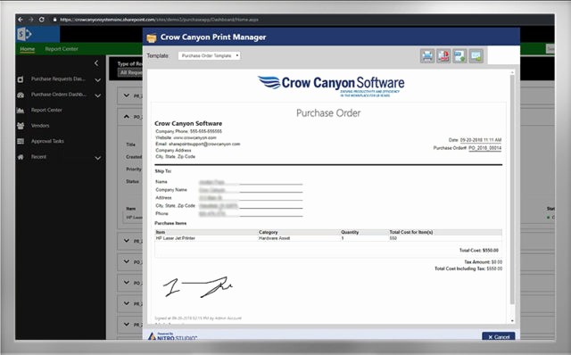Sharepoint Work order Tracking System New Point or Fice 365 Purchase order System Crow Canyon