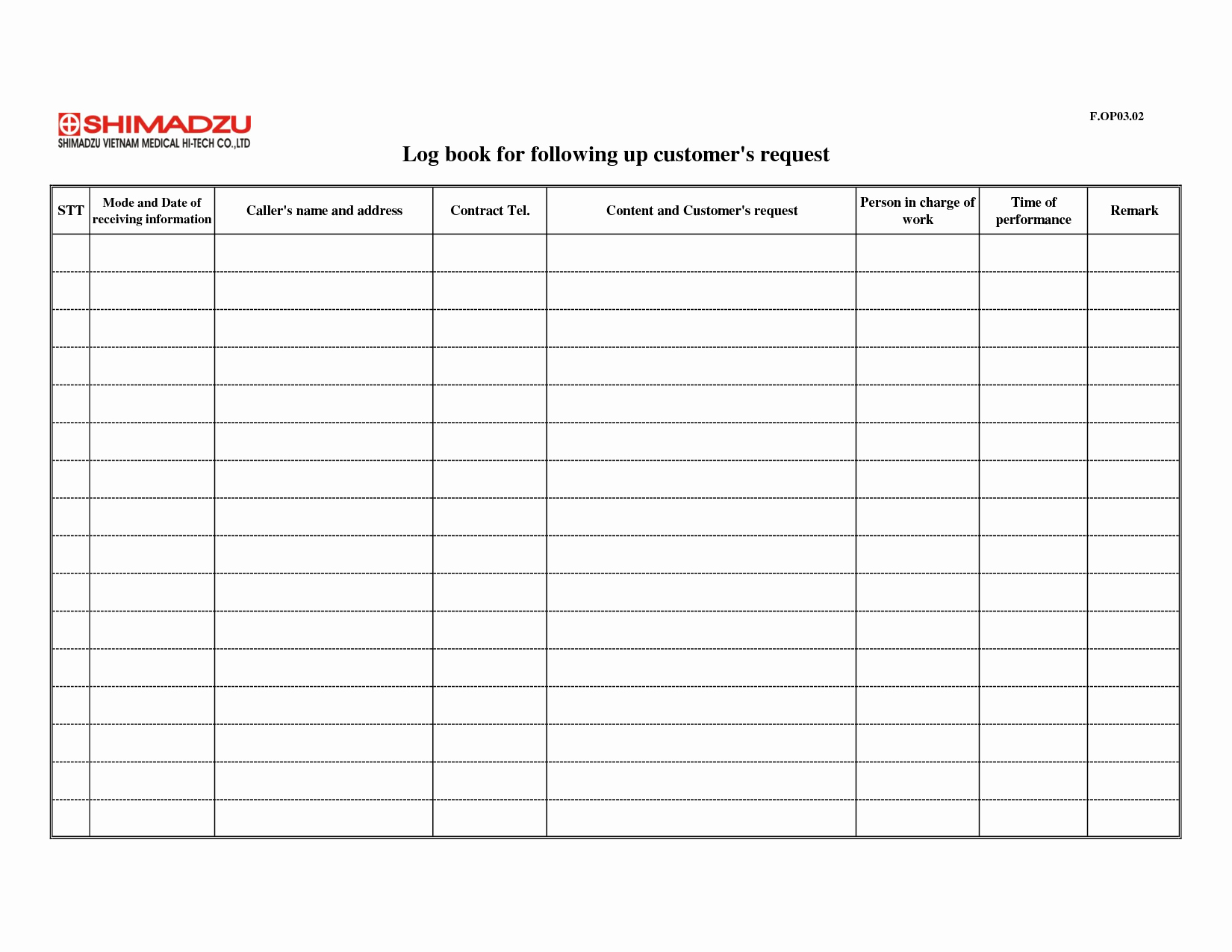 Printable Shipping Log Template Printable Word Searches