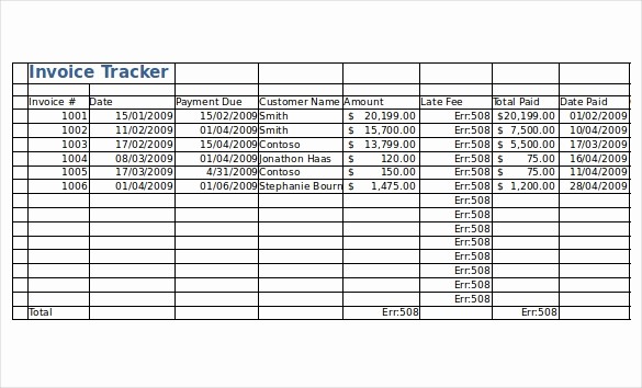 Shipping and Receiving Excel Spreadsheet New 8 Invoice Tracking Templates – Free Sample Example