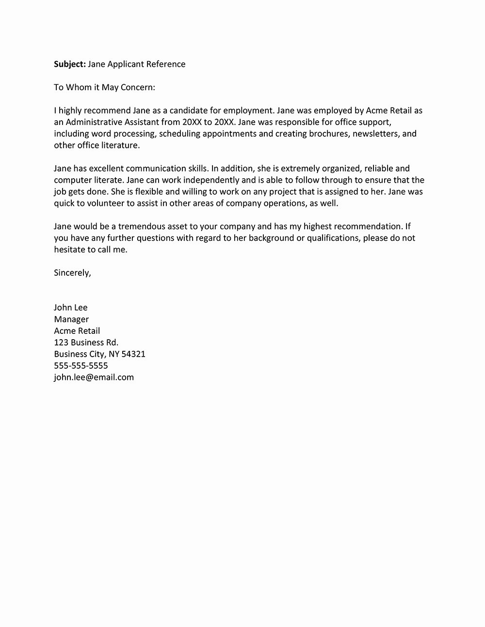 Short Recommendation Letter for Employee Unique Sample Letter Professional Clearance format for