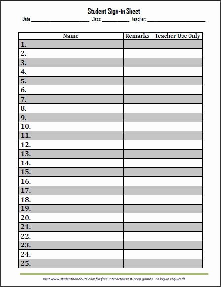 Sign In Sheet for Students Elegant Student Sign In Sheet Clipart Clipground