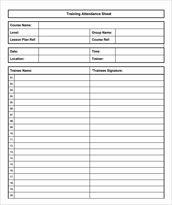 Sign In Sheet for Students Unique 75 Sign In Sheet Templates Doc Pdf