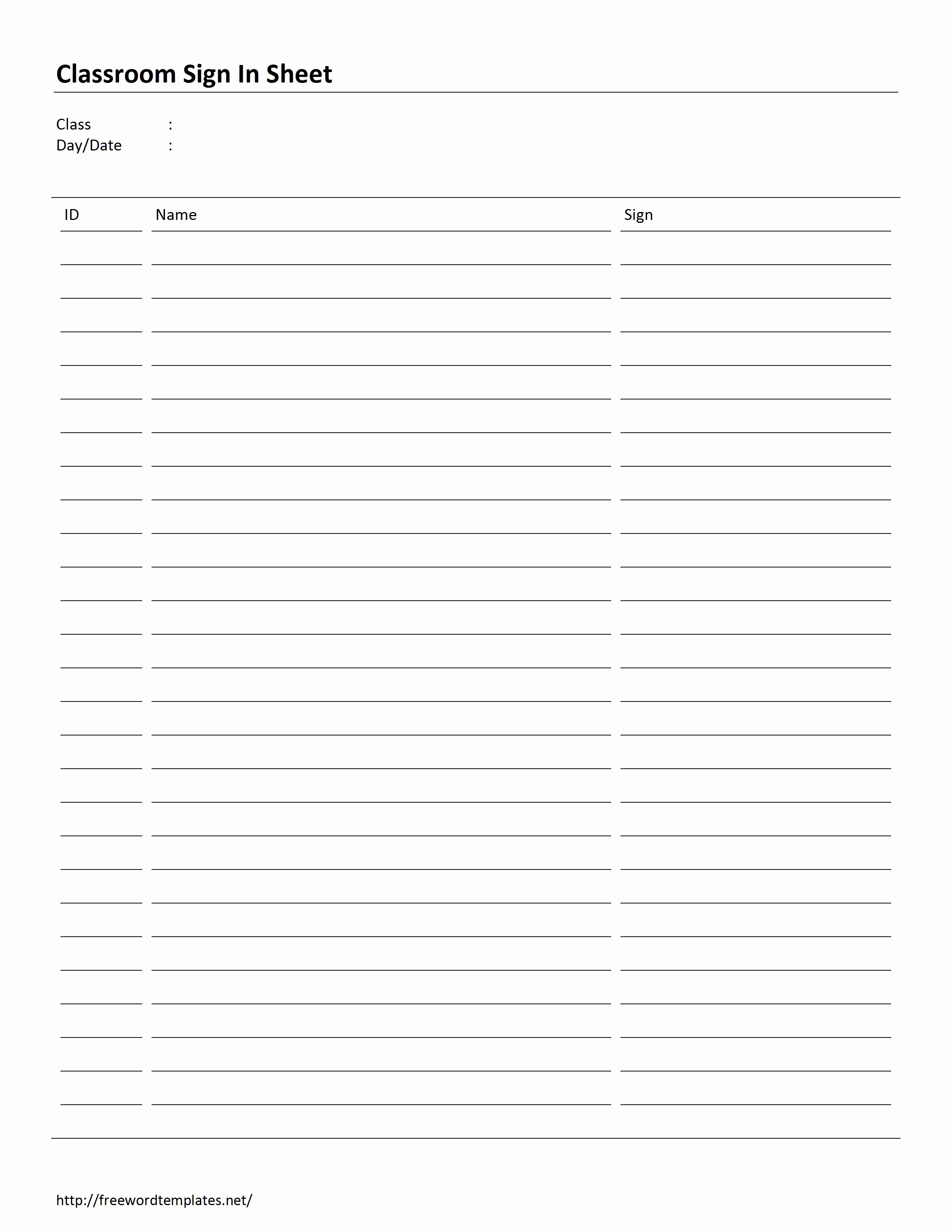Sign In Sheet Template Free Best Of Sign In Sheet Template Free