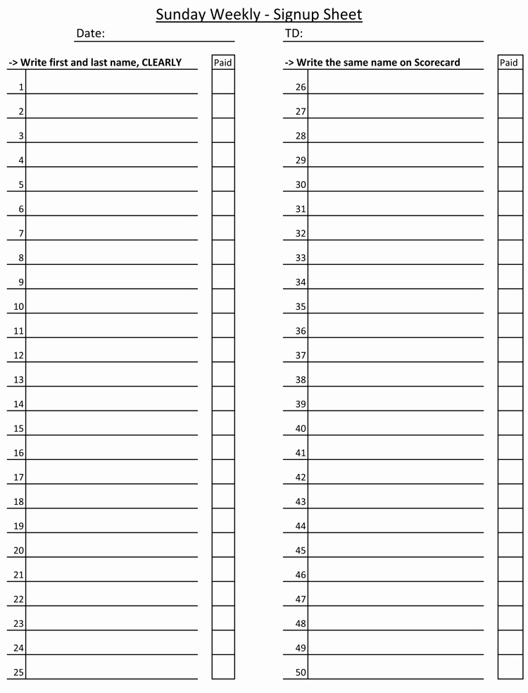 Sign In Sheet Template Free Elegant 9 Sign Up Sheet Templates to Make Your Own Sign Up Sheets