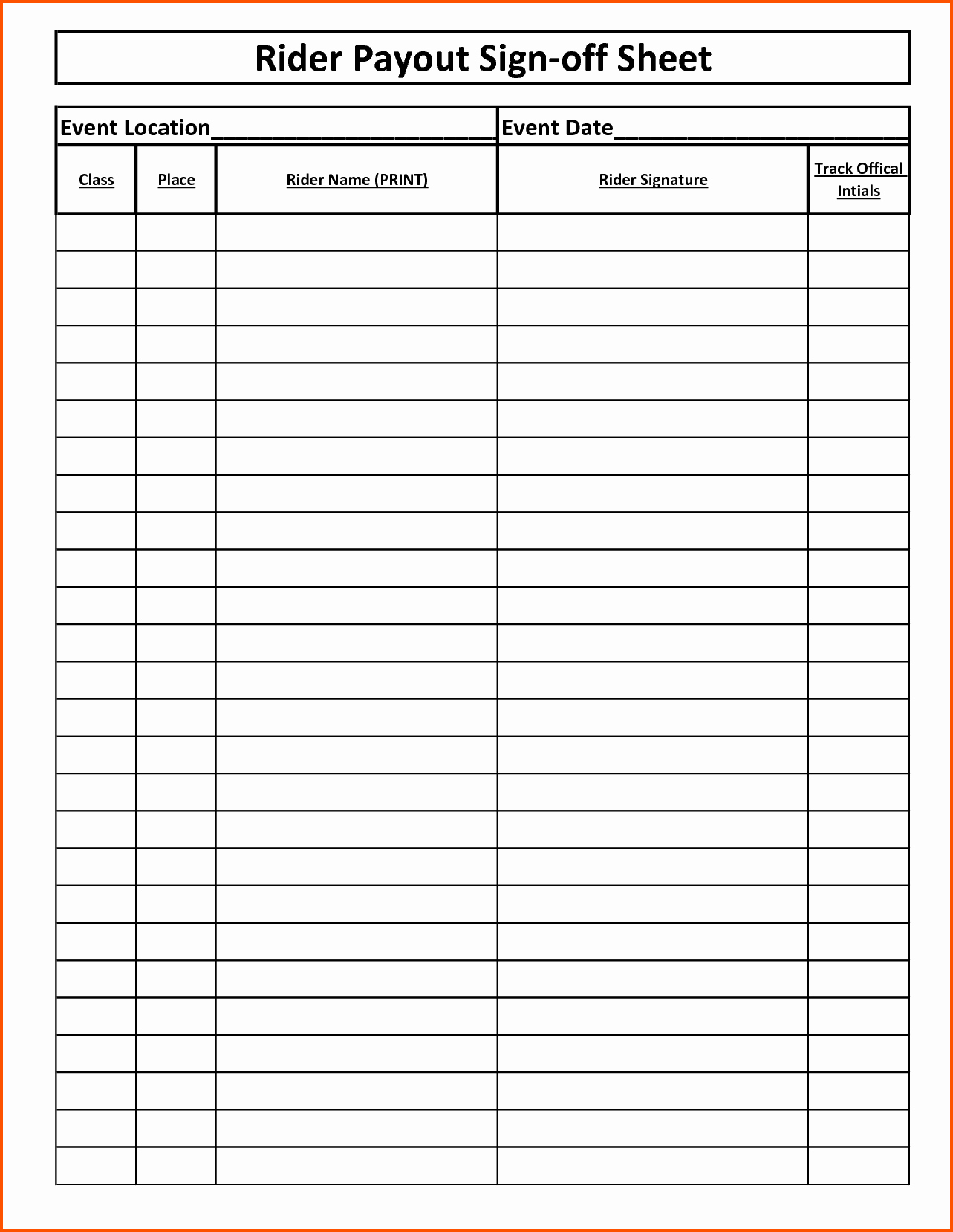 Sign Off Sheet Template Excel Beautiful Employee Training Sign F Sheet to Pin On
