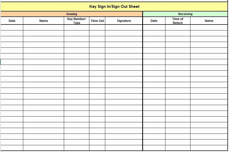Sign Out Sheet Template Excel Best Of 9 Free Sample Child Care Sign In Sheet Templates