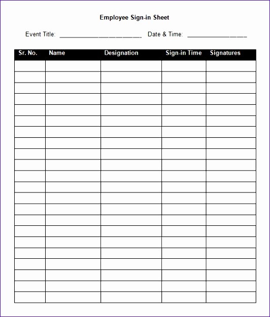 Sign Out Sheet Template Excel Inspirational 12 Sign Out Sheet Template Excel Exceltemplates
