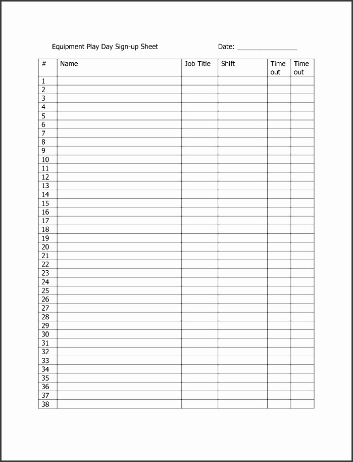 Sign Up Sheets for events Best Of 6 Editable Sign Up Sheet Template Sampletemplatess