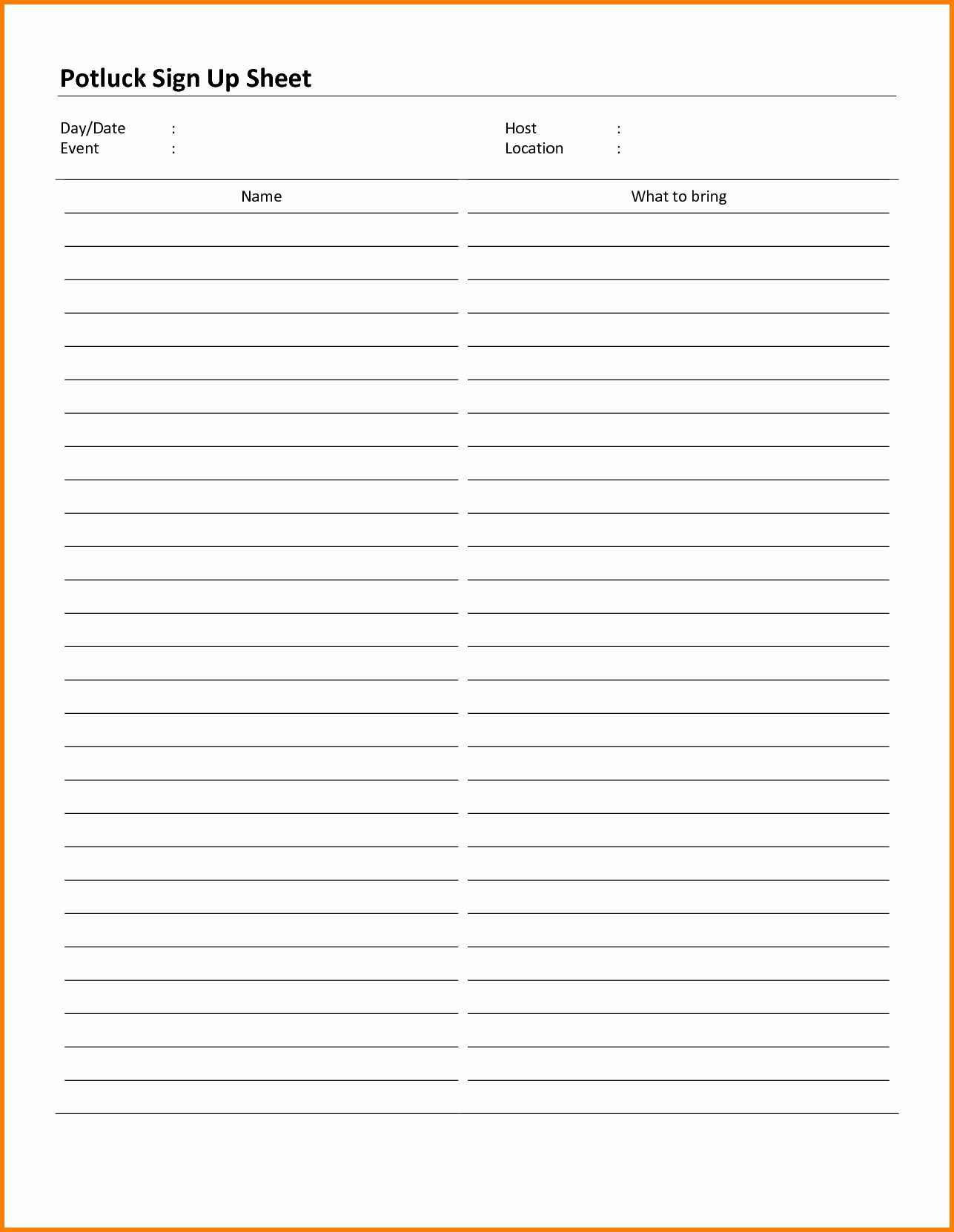 Sign Up Sheets for events Elegant Signup Sheets Portablegasgrillweber
