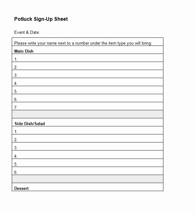 Sign Up Sheets for events Inspirational 40 Sign Up Sheet Sign In Sheet Templates Word &amp; Excel
