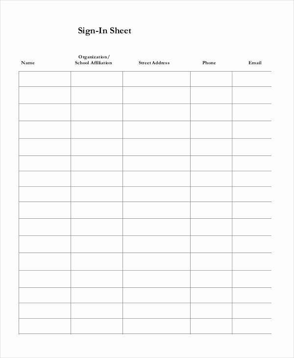 Sign Up Sheets for events Unique event Sign In Sheet Template 16 Free Word Pdf