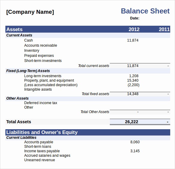 Simple Balance Sheet format Excel Lovely 18 Sample Balance Sheets