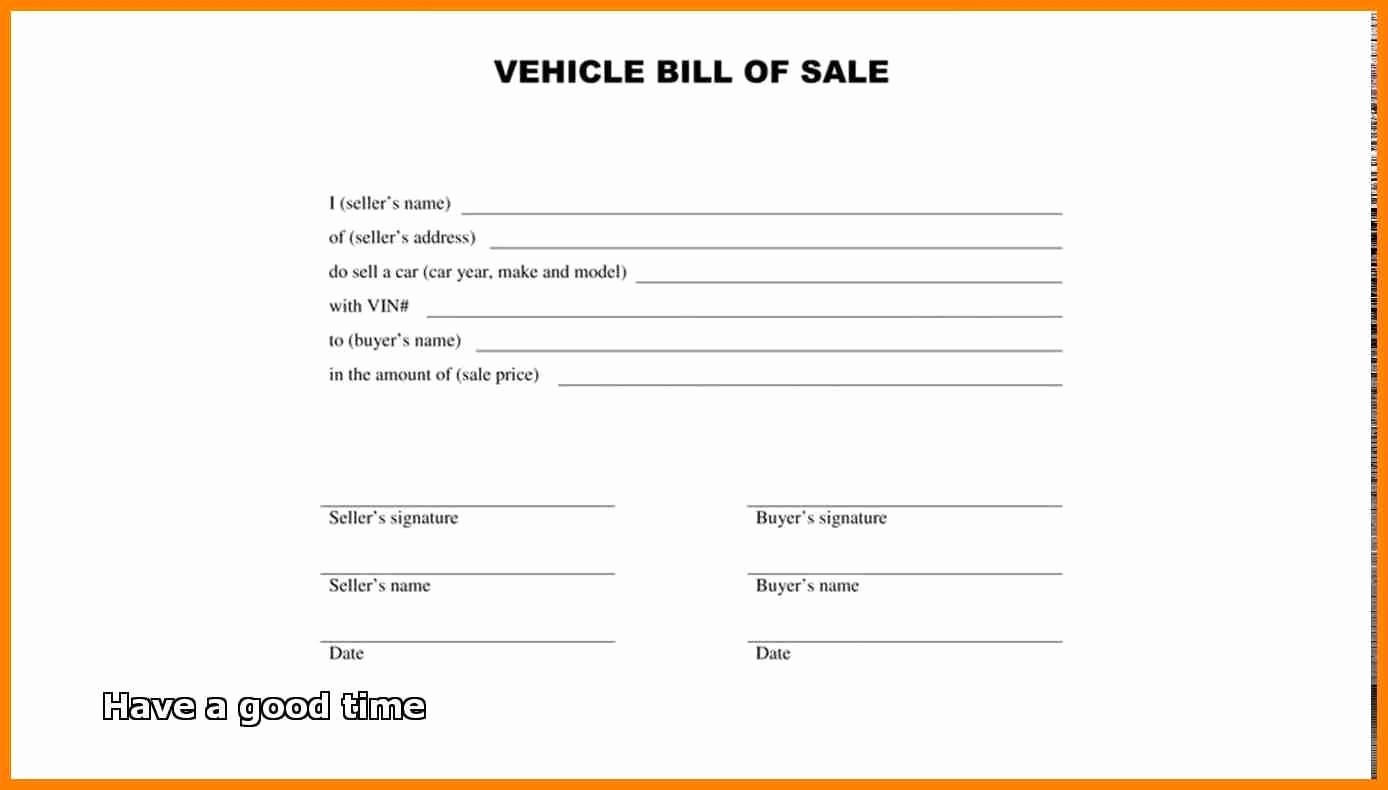 Simple Bill Of Sale Auto Inspirational Bill Sale form – Free Download for Vehicle Property