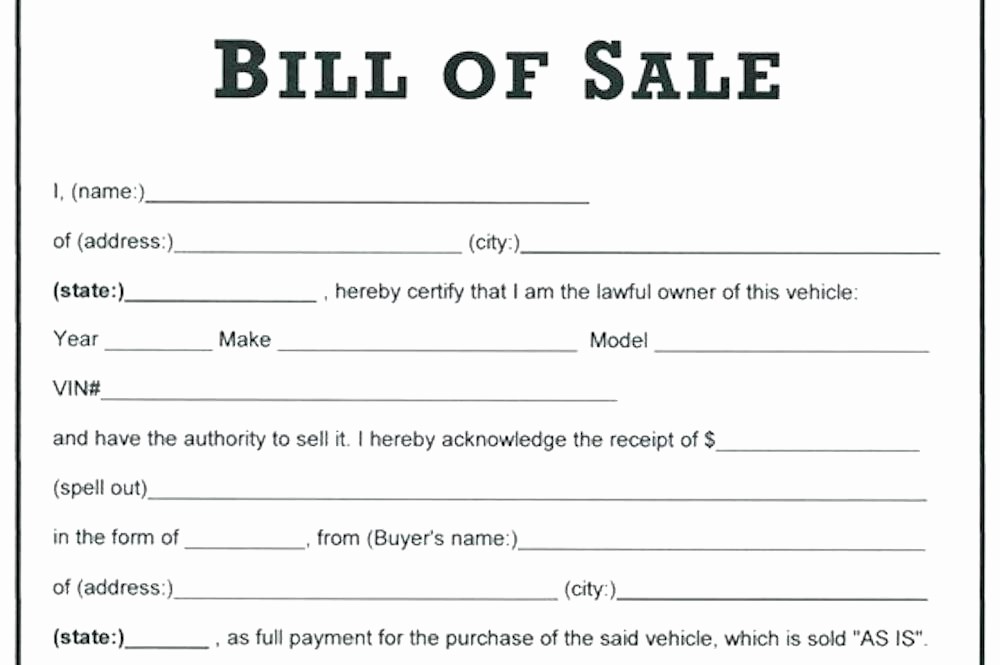 Simple Bill Of Sale Automobile Inspirational 15 Simple Bill Of Sale for Vehicle