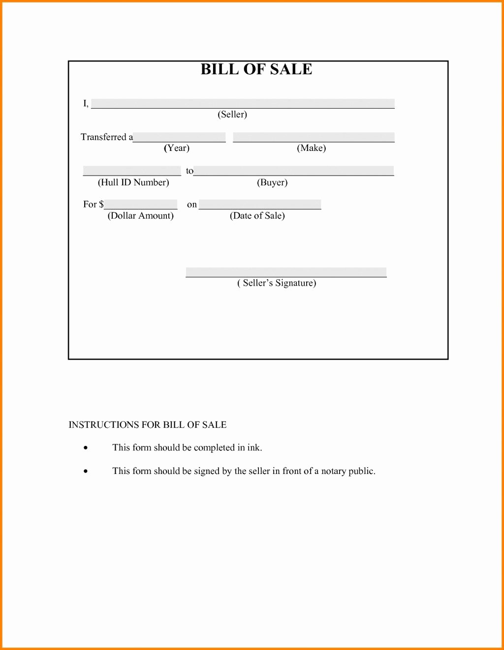 Simple Bill Of Sale Example Awesome atv Bill Sale Template Simple formable Elegant Free