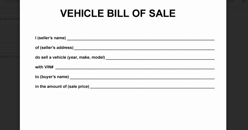 Simple Bill Of Sale Example New Simple Bill Sale for Car