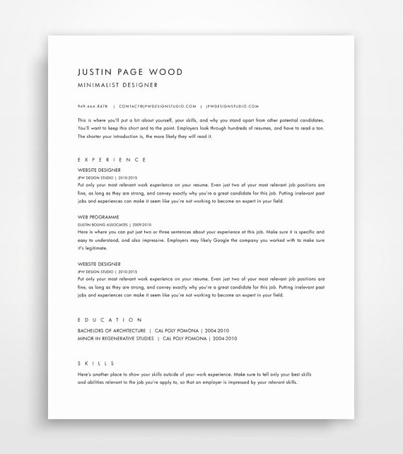 Simple Cover Page for Resume New Best 25 Simple Resume Ideas On Pinterest