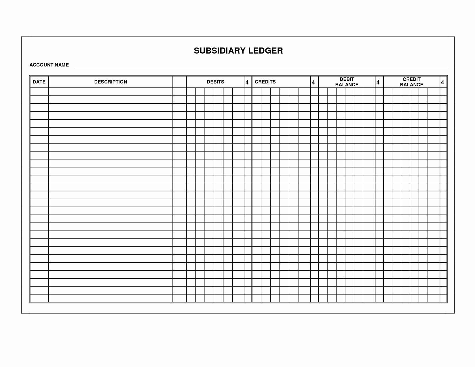 50 Simple Debit Credit Excel Spreadsheet