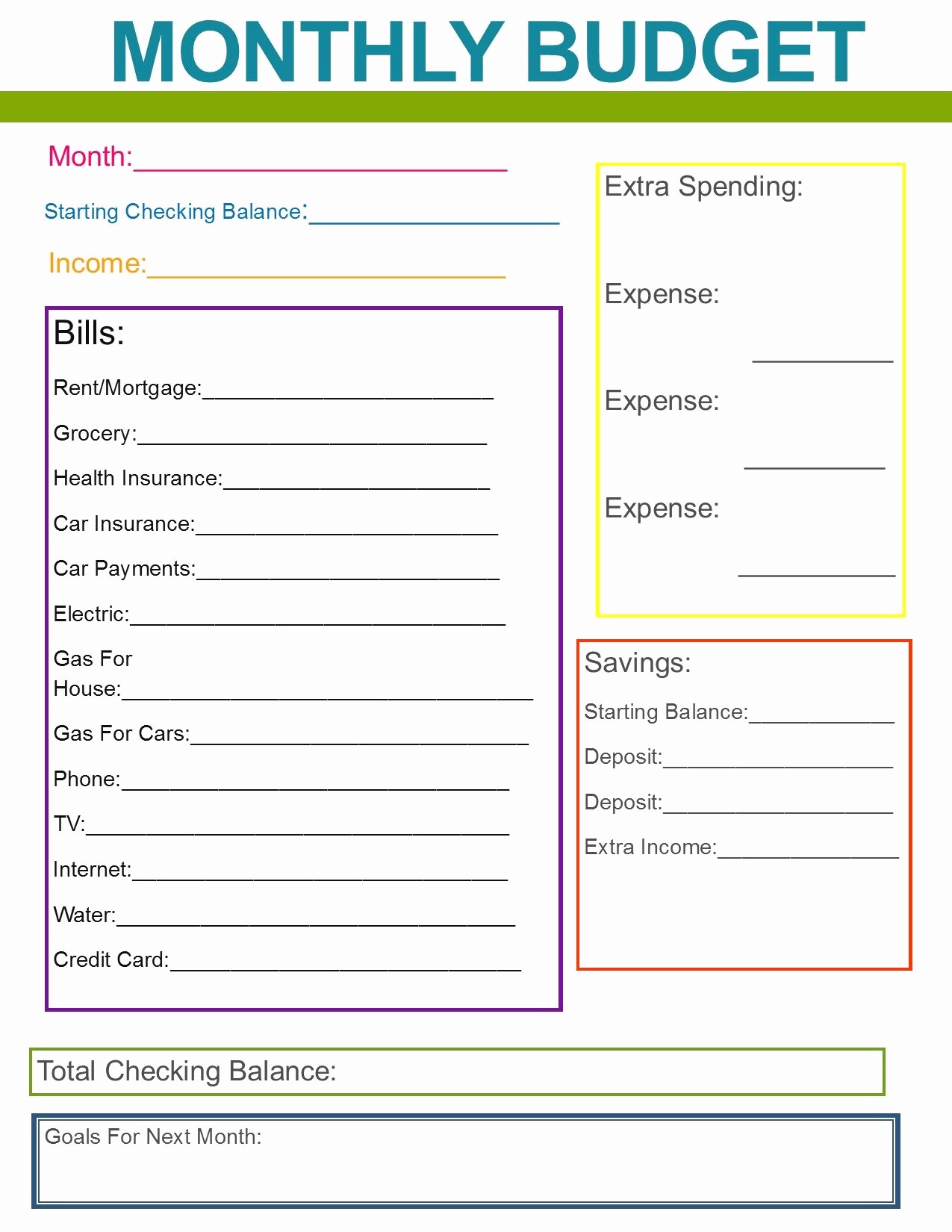 Simple Monthly Household Budget Template Inspirational Monthly Family Bud Great Habit to Start for the New