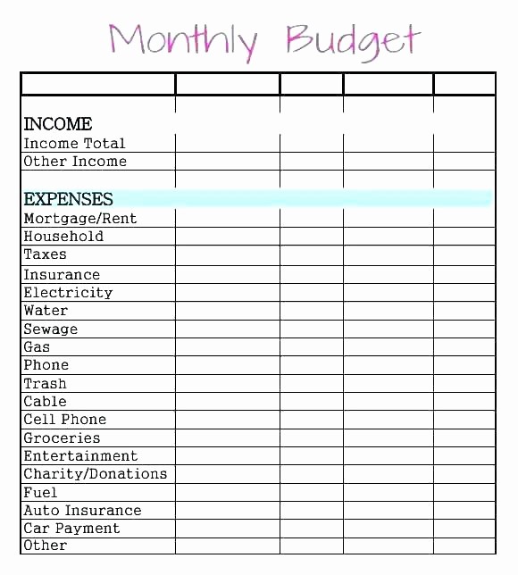 Simple Monthly Household Budget Template Lovely Excel Spreadsheet Example Monthly Bud Template Expense
