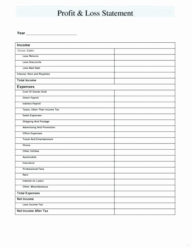 Simple P&amp;amp;l Template Lovely Excel Spreadsheet Template for Small Business Expenses Pl