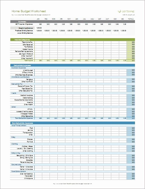Simple Personal Budget Template Excel Beautiful Download A Free Home Bud Worksheet for Excel to Plan