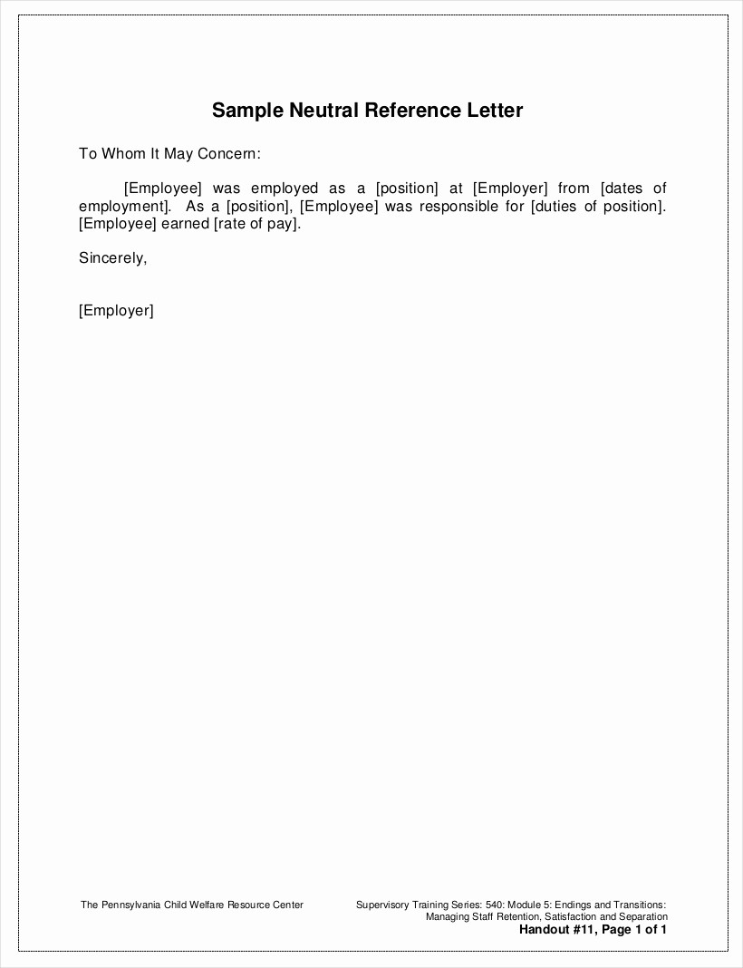 Simple Recommendation Letter for Employee Unique 9 Employee Reference Letter Examples &amp; Samples In Pdf