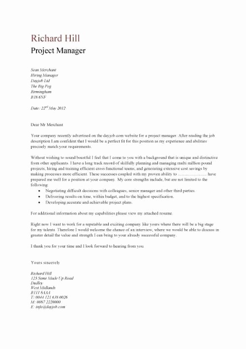 Simple Resume Cover Letter Template Beautiful Basic Cover Letter for A Resume