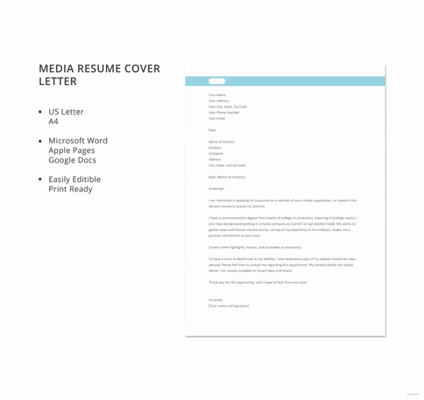 Simple Resume Cover Letter Template New 51 Simple Cover Letter Templates Pdf Doc