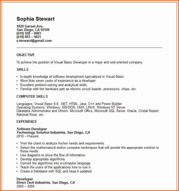Simple Resume Examples for Jobs Inspirational 5 Simple Job Resume Examples Bud Template Letter