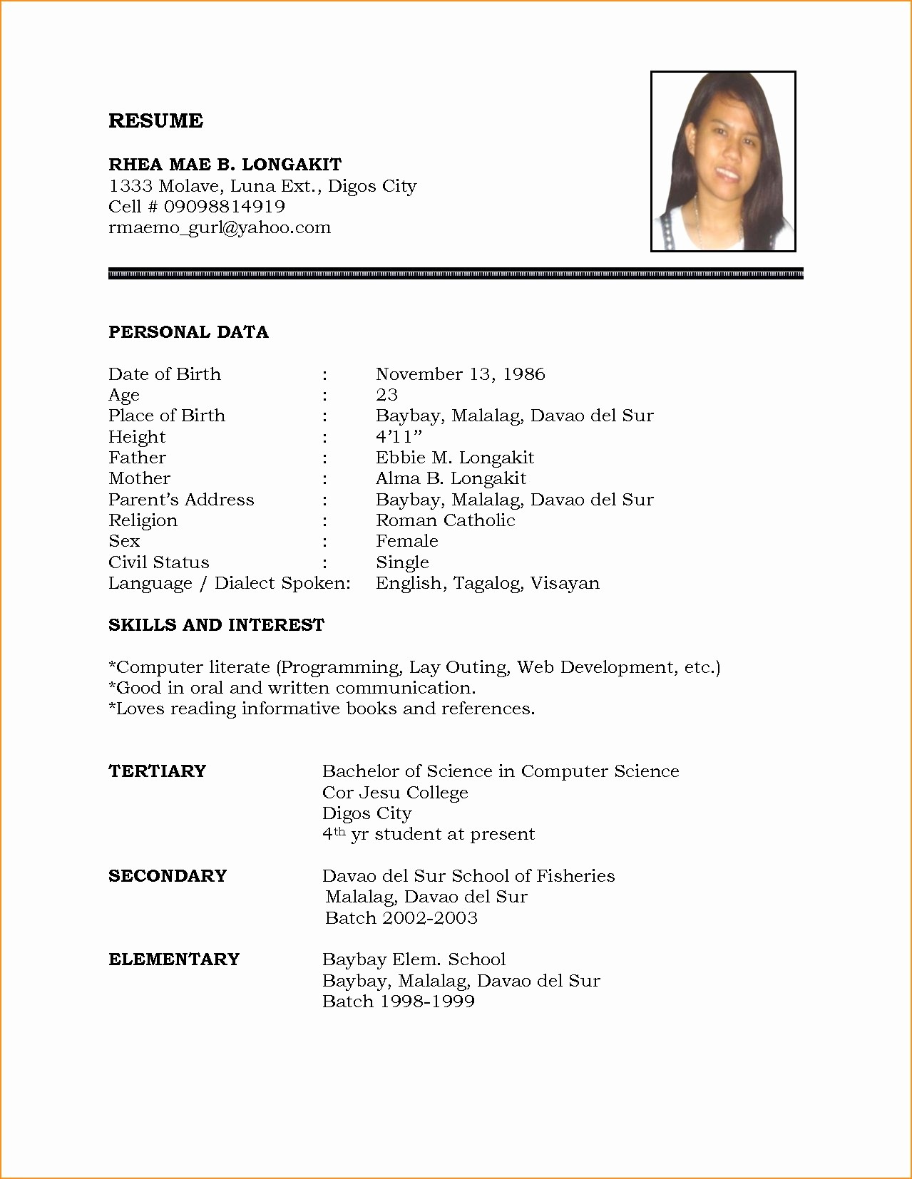 Simple Resume Examples for Jobs New 18 Resume Date Of Birth