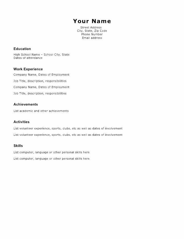 Simple Resume Examples for Jobs Unique Simple Resume Cover Letter – Mkmafo