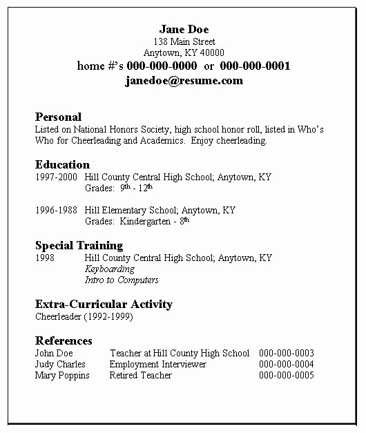 Simple Resume Examples for Students Awesome Hair Wallpapper Basic Resume Examples