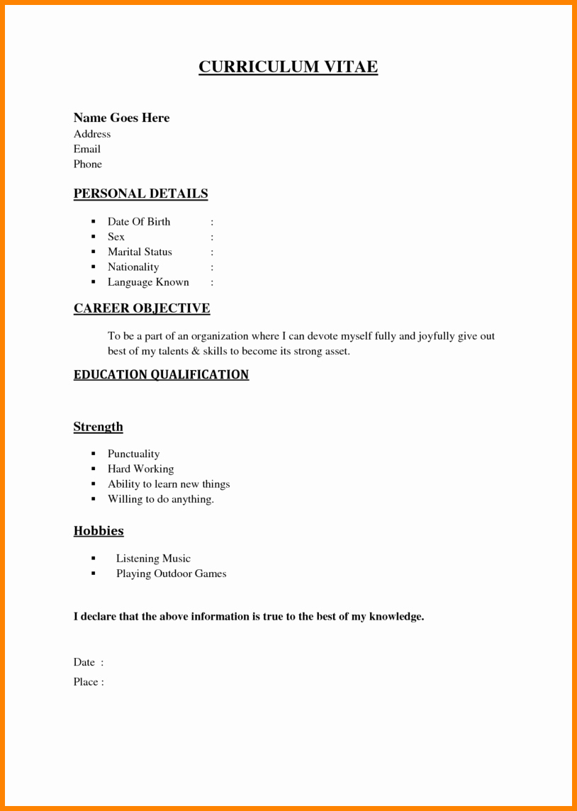 Simple Resume Examples for Students Best Of Basic Resume Samples for Students – Perfect Resume format