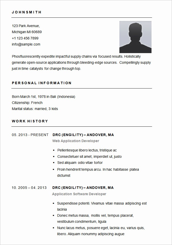 50 Simple Resume Template For Students Ufreeonline Template