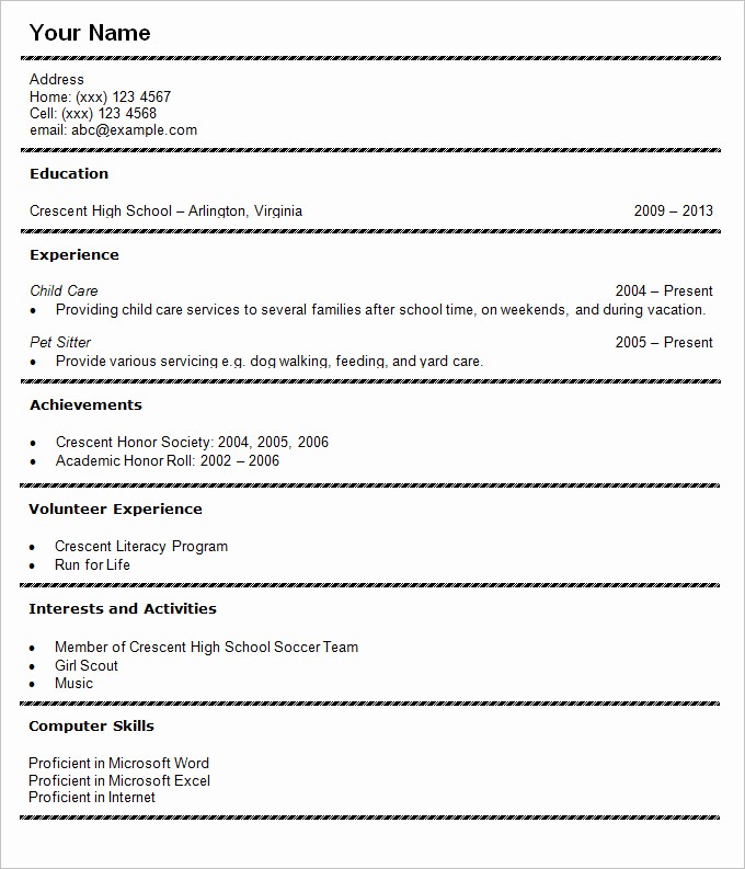 Simple Resume Template for Students New 36 Student Resume Templates Pdf Doc