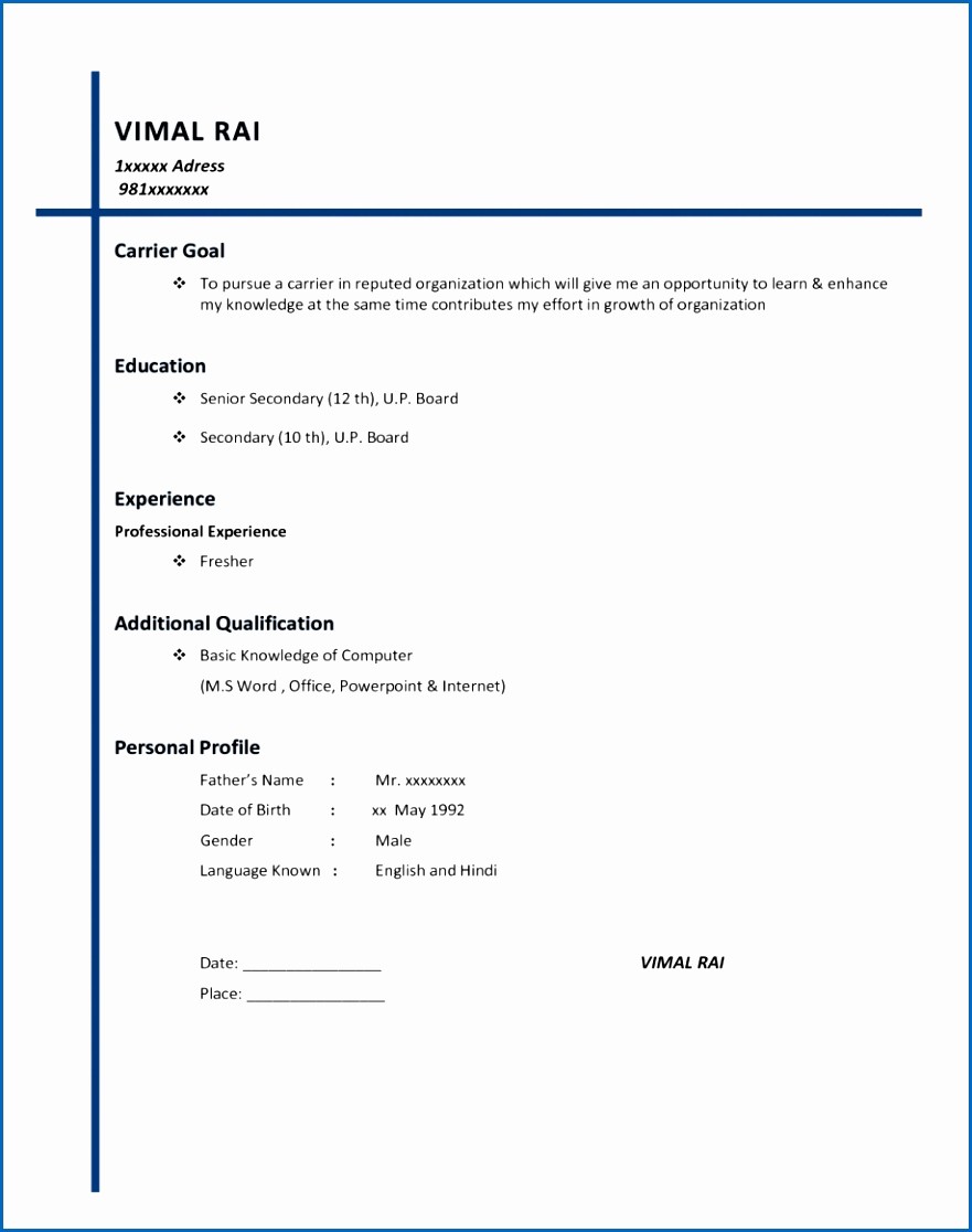 Simple Resume Template for Students Unique 11 Basic Resume Sample for Students